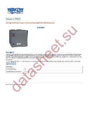 PR25 datasheet  